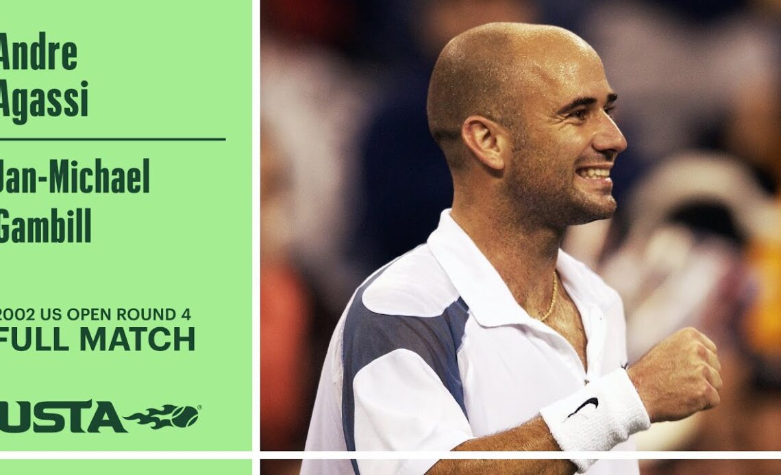 Andre Agassi vs. Jan-Michael Gambill Full Match | 2002 US Open Round 4
