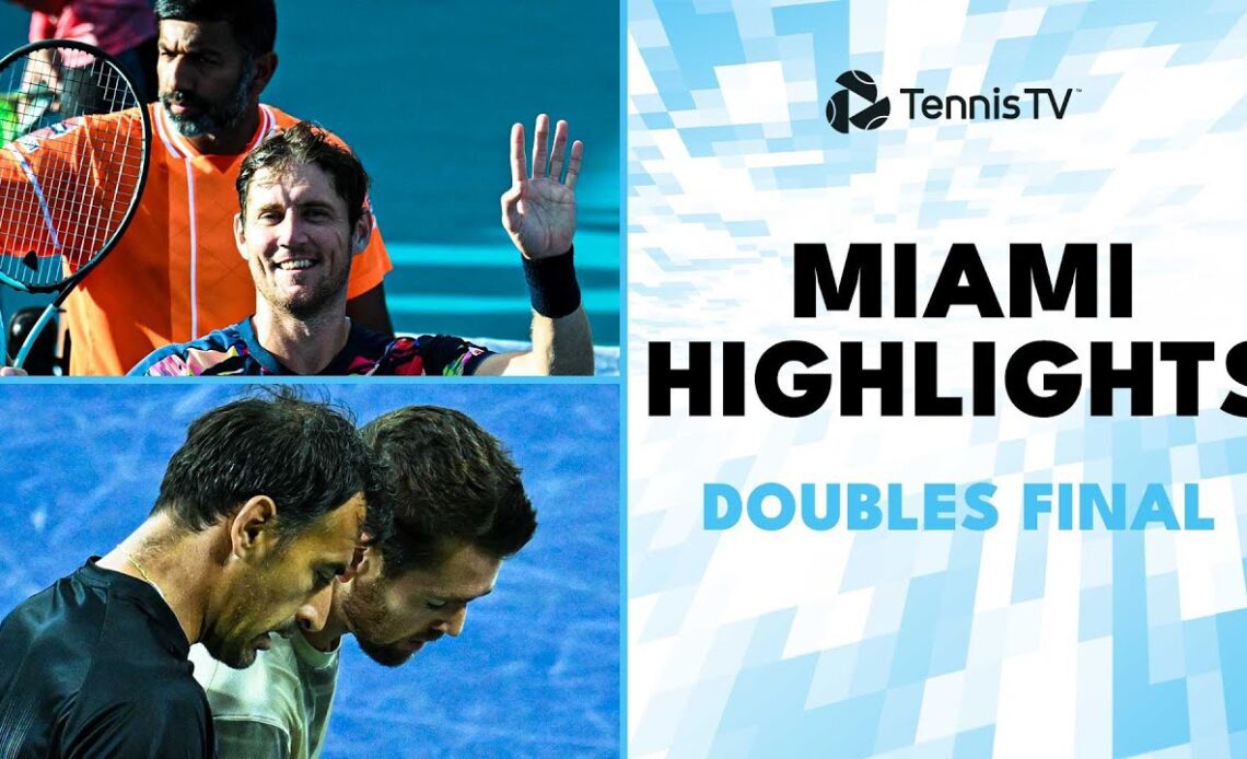 Bopanna & Ebden vs Dodig & Krajicek for the Title | Miami Open 2024 Doubles Final Highlights