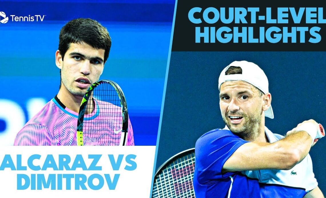 Carlos Alcaraz vs Grigor Dimitrov Court-Level Highlights | Miami 2024
