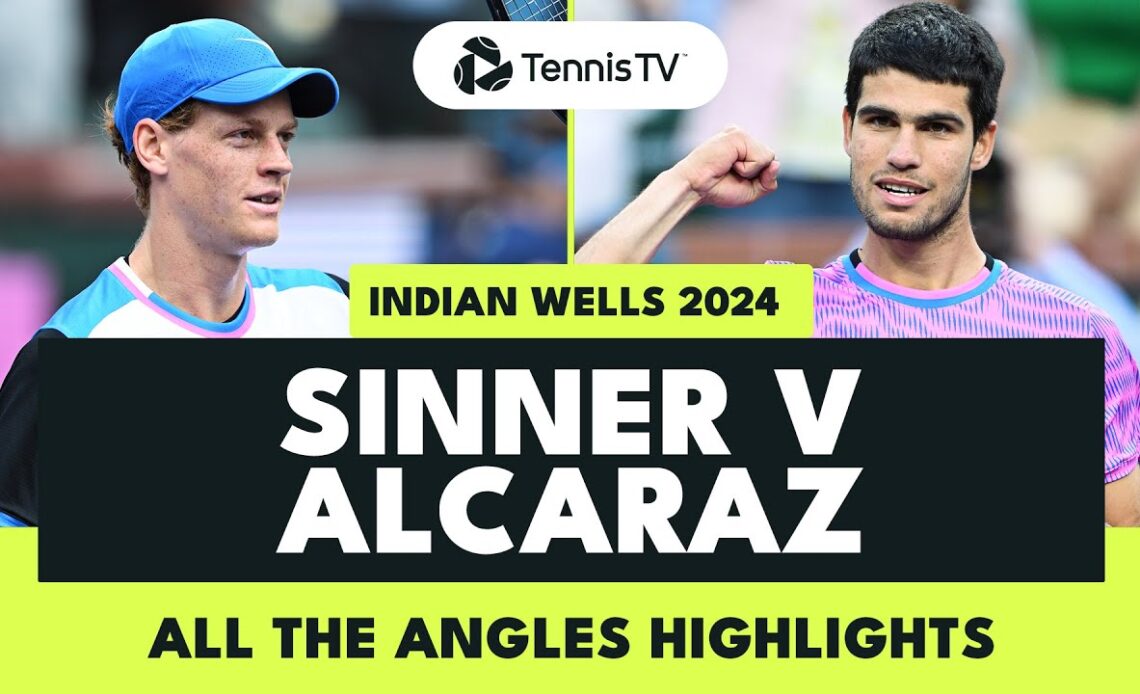 Carlos Alcaraz vs Jannik Sinner Alternate Angles 📷 | Indian Wells 2024 Highlights