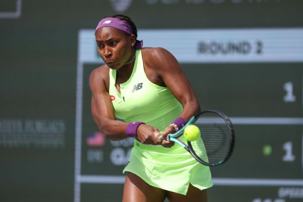 Coco Gauff rallies to win third-set tiebreaker at Indian Wells