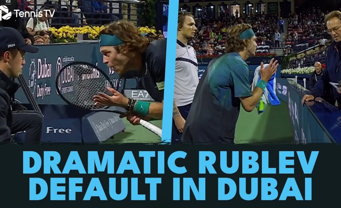 Dramatic Andrey Rublev Default In Dubai 2024 Semi-Final