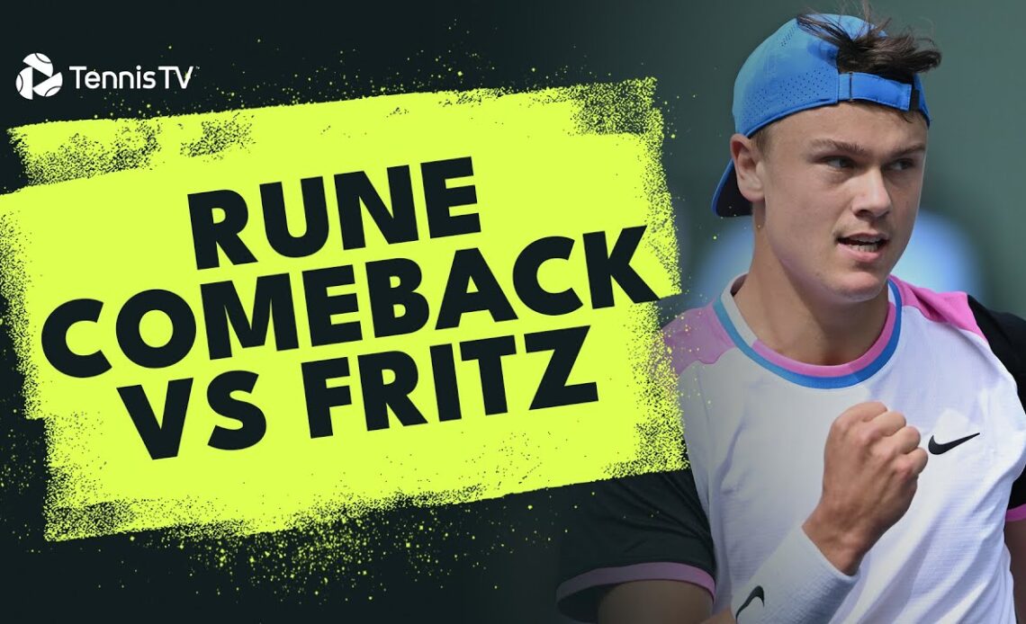 Holger Rune Comeback vs Taylor Fritz | Indian Wells 2024
