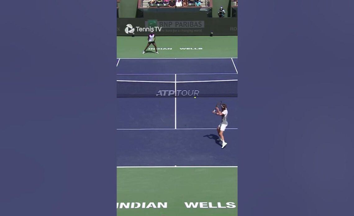 INCREDIBLE shot from Tsitsipas in Indian Wells 🤯