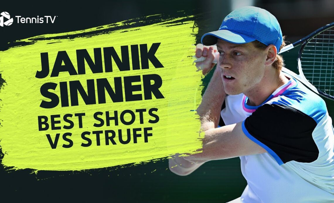 Jannik Sinner's Best Shots vs Jan-Lennard Struff | Indian Wells 2024
