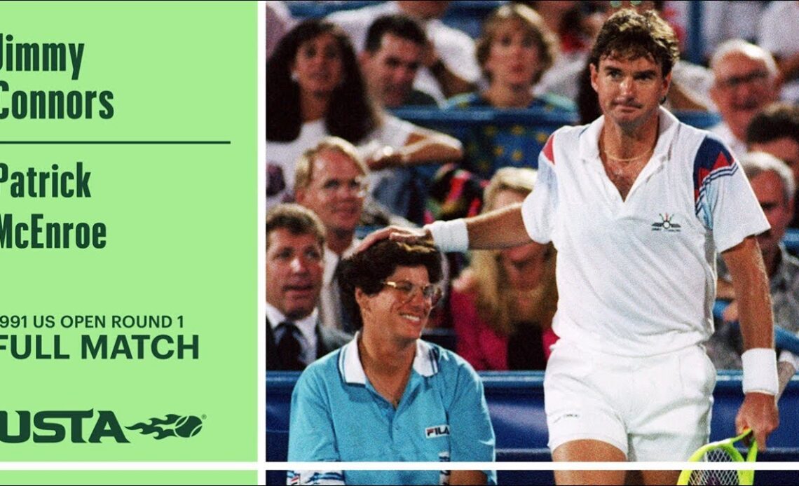 Jimmy Connors vs. Patrick McEnroe Full Match | 1991 US Open Round 1