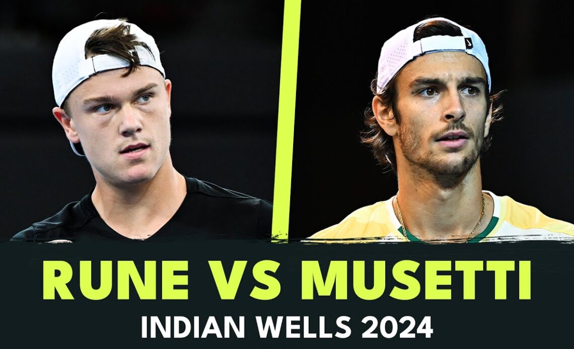 Lorenzo Musetti vs Holger Rune Highlights | Indian Wells 2024