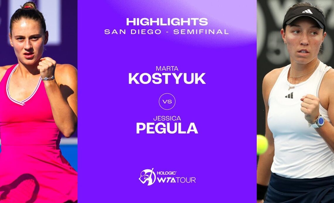 Marta Kostyuk vs. Jessica Pegula   | 2024 San Diego Semifinal | WTA Match Highlights