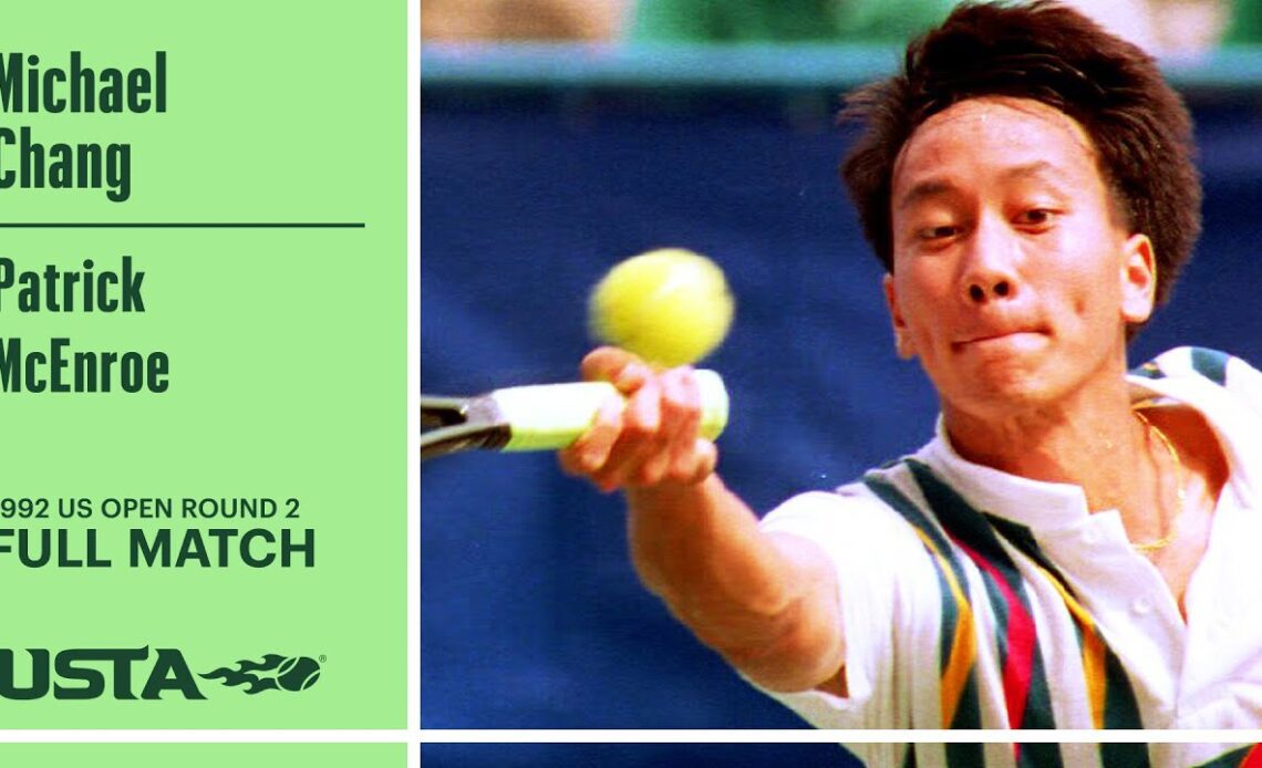 Michael Chang vs. Patrick McEnroe Full Match | 1992 US Open Round 2