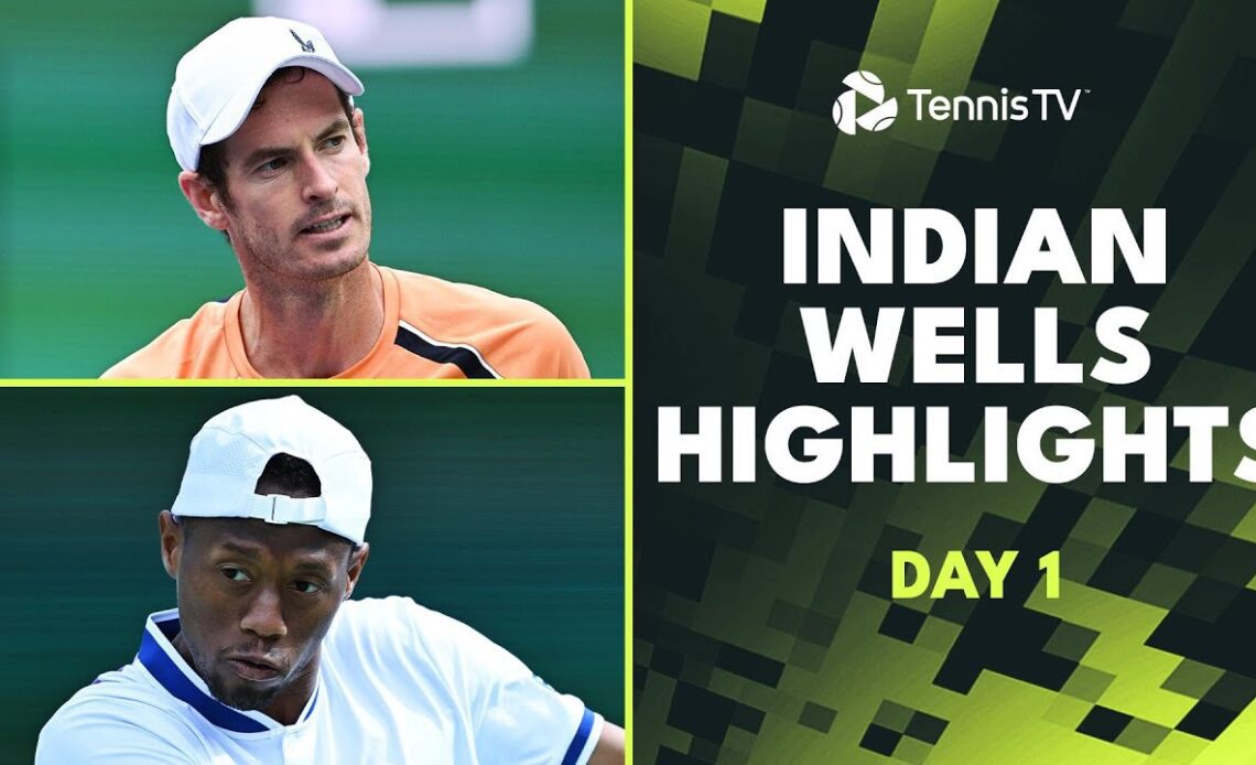 Murray Battles Goffin; Eubanks, Giron, Kokkinakis in Action | Indian Wells 2024 Day 1 Highlights