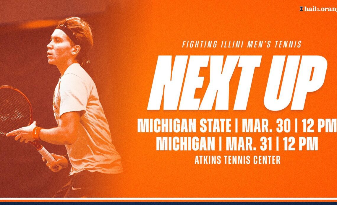No. 19 Men’s Tennis Continues B1G Competition Against No. 18 Michigan State, Michigan