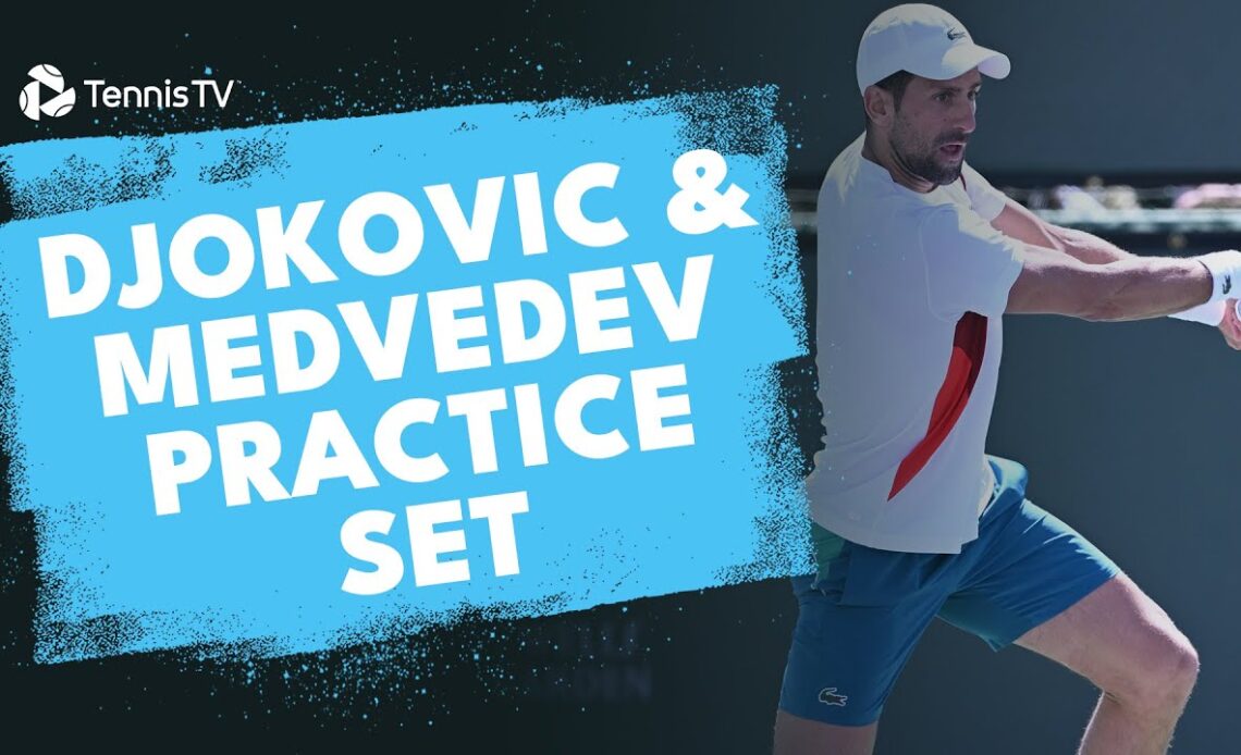 Novak Djokovic & Daniil Medvedev Practice Set 👌 | Indian Wells 2024