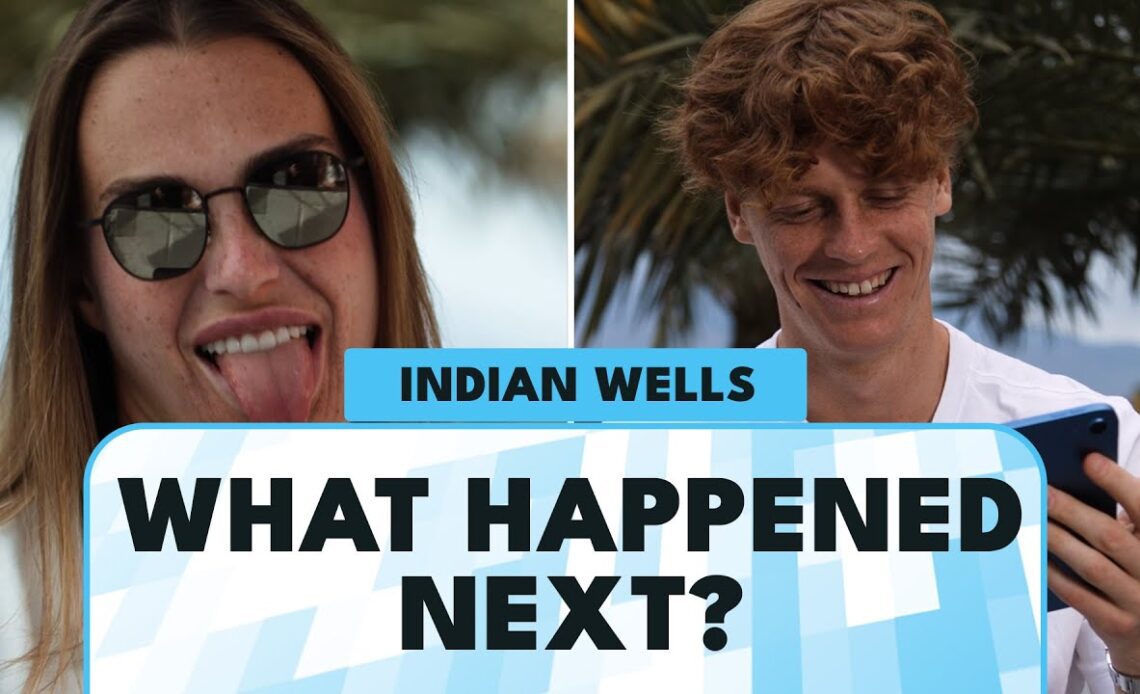 Tennis Stars Play 'What Happened Next?': Indian Wells Edition