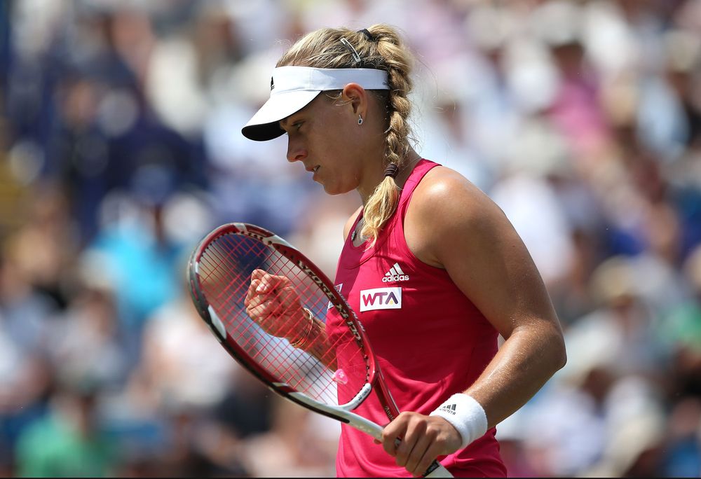 Kerber was also a winner in the pair&apos;s first grass-court meeting in the 2014 semifinals in Eastbourne, 3-6, 7-6(3), 6-3.