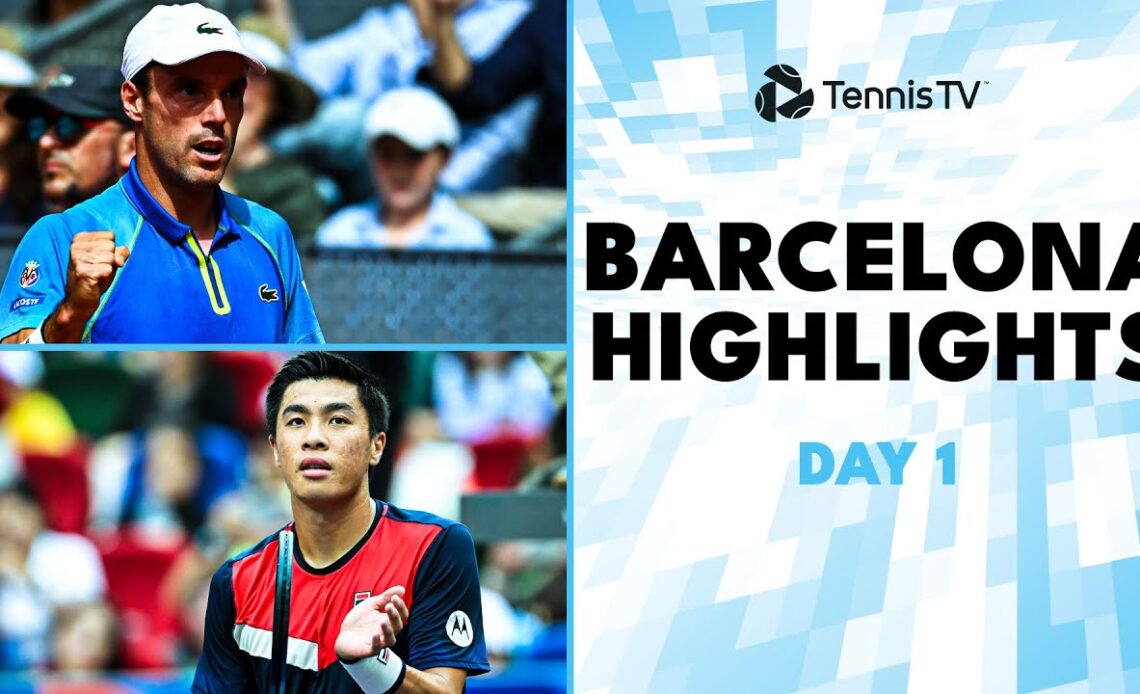 Bautista Agut Plays Safiullin; Nakashima vs Evans & More | Barcelona 2024 Day 1 Highlights