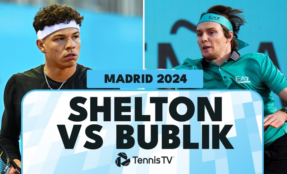 Ben Shelton vs Alexander Bublik Entertaining Match Highlights | Madrid 2024