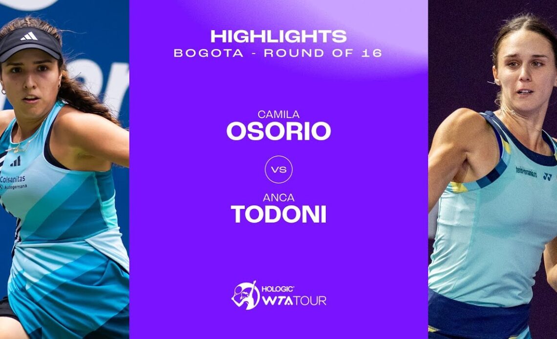 Camila Osorio vs. Anca Todoni | 2024 Bogota Round of 16 | WTA Match Highlights