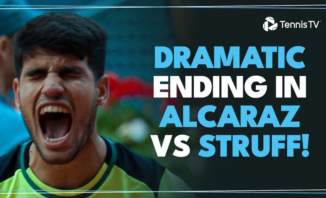 Carlos Alcaraz vs Jan-Lennard Struff Dramatic Ending! | Madrid 2024 Highlights