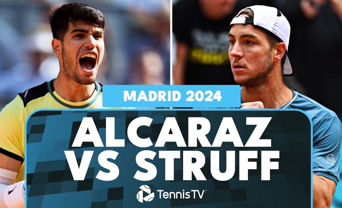 Carlos Alcaraz vs Jan-Lennard Struff  | Madrid 2024 Match Highlights