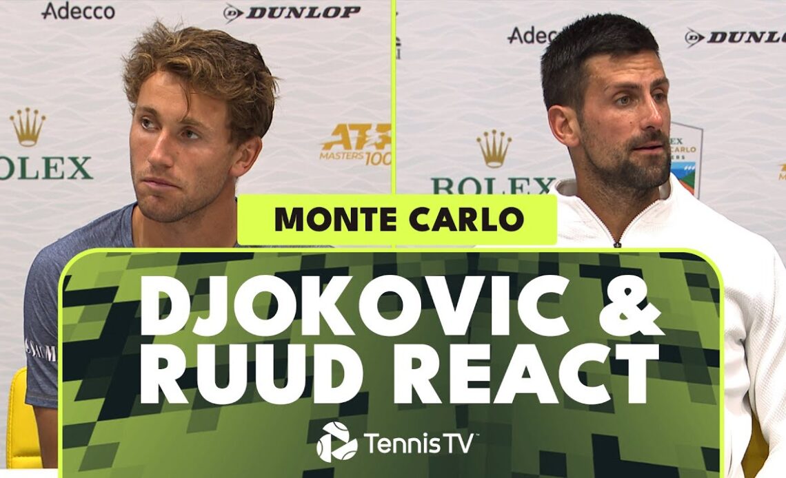Casper Ruud & Novak Djokovic React To Stunning Match! | Monte-Carlo 2024
