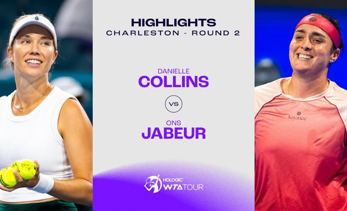 Danielle Collins vs. Ons Jabeur | 2024 Charleston Round 2 | WTA Match Highlights