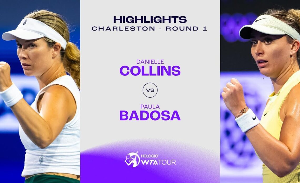 Danielle Collins vs. Paula Badosa | 2024 Charleston Round 1 | WTA Match Highlights