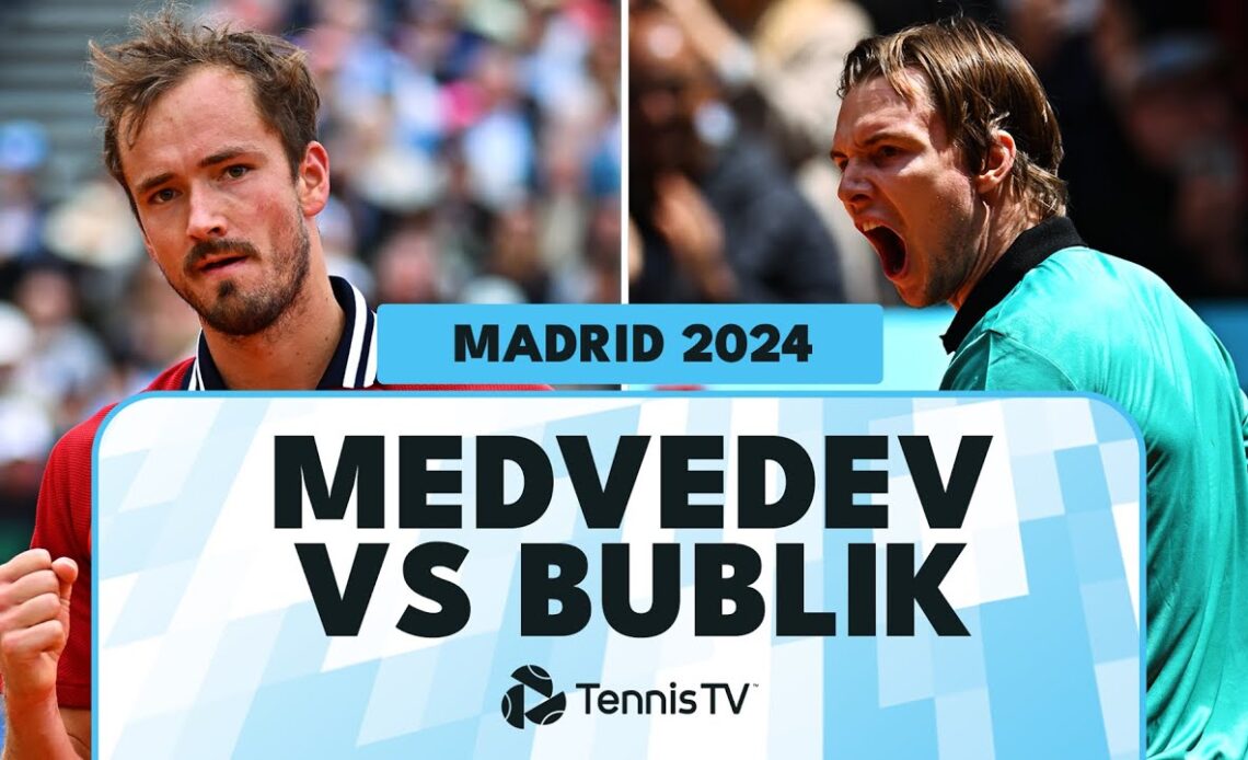 Daniil Medvedev vs Alexander Bublik Entertaining Clay-Court Battle | Madrid 2024 Highlights