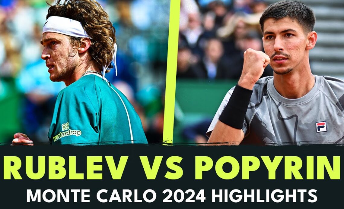 Defending Champion Andrey Rublev STUNNED By Alexei Popyrin | Monte Carlo 2024 Highlights