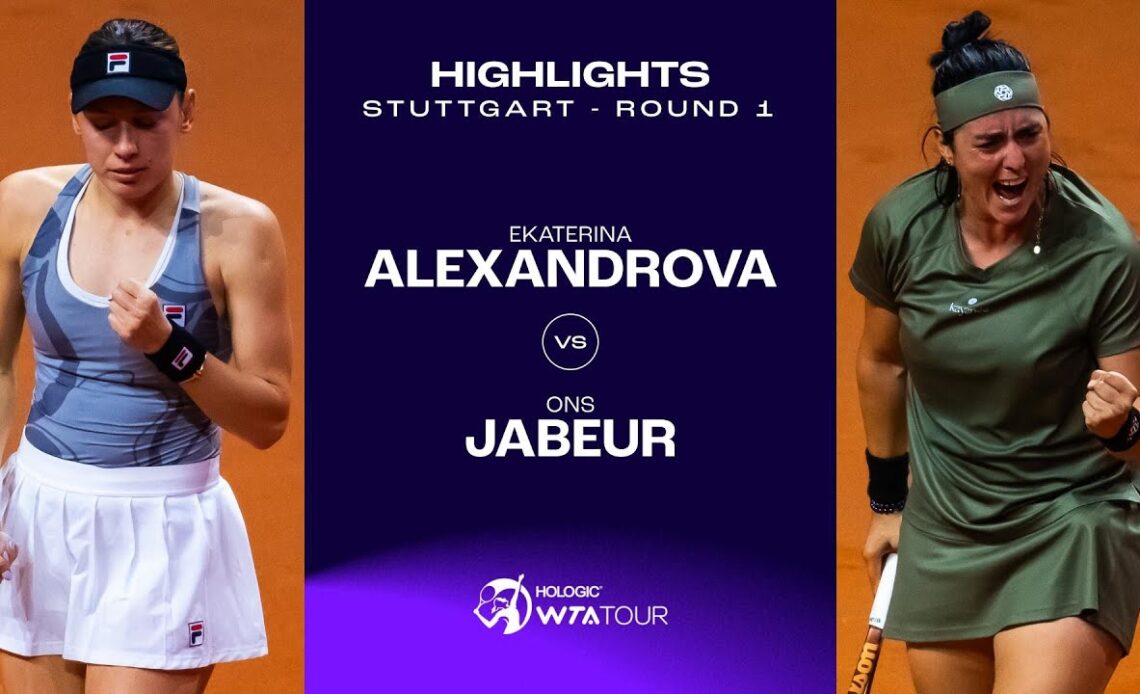 Ekaterina Alexandrova vs. Ons Jabeur | 2024 Stuttgart Round 1 | WTA Match Highlights