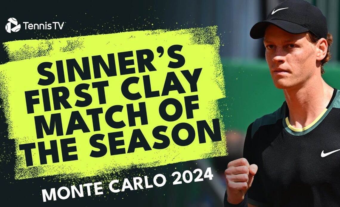Jannik Sinner's First Clay Match Of The Season vs Sebastian Korda | Monte Carlo 2024 Highlights