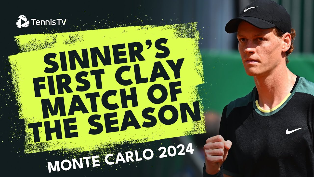 Jannik Sinner's First Clay Match Of The Season vs Sebastian Korda Monte Carlo 2024 Highlights