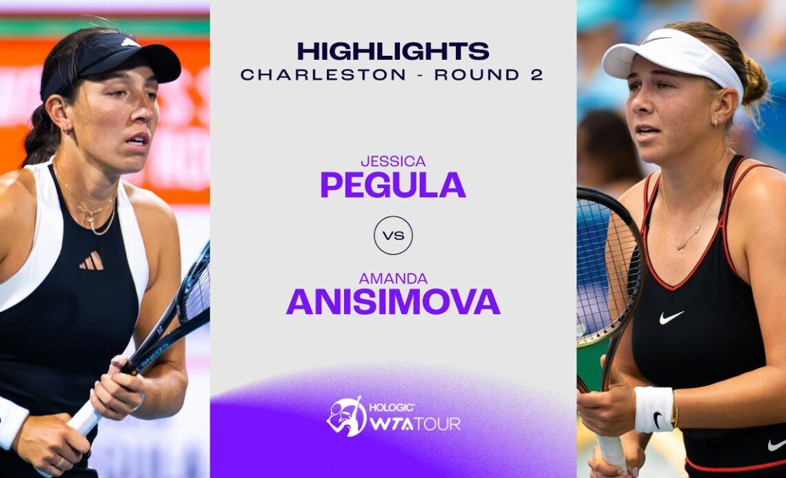 Jessica Pegula vs. Amanda Anisimova | 2024 Charleston Round 2 | WTA Match Highlights