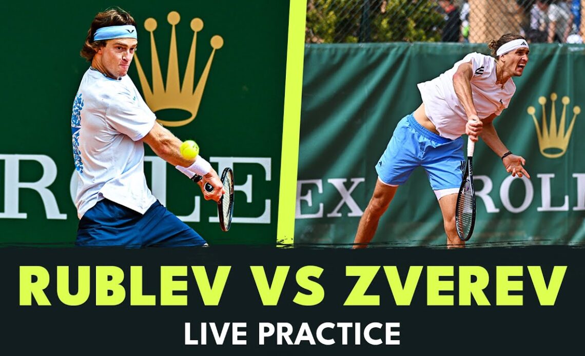LIVE: Defending Champion Andrey Rublev and Alexander Zverev Practice | Monte Carlo 2024