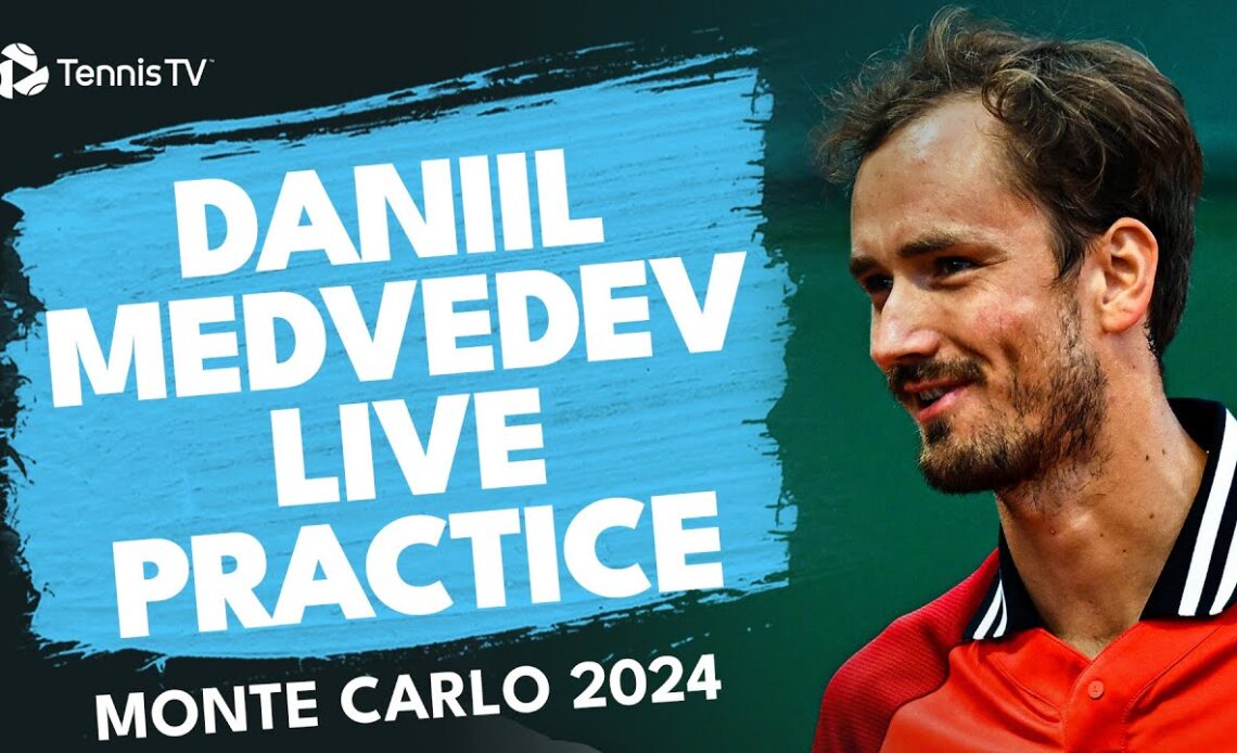 LIVE STREAM: Daniil Medvedev Practices Ahead Of His First Match Of Monte Carlo 2024
