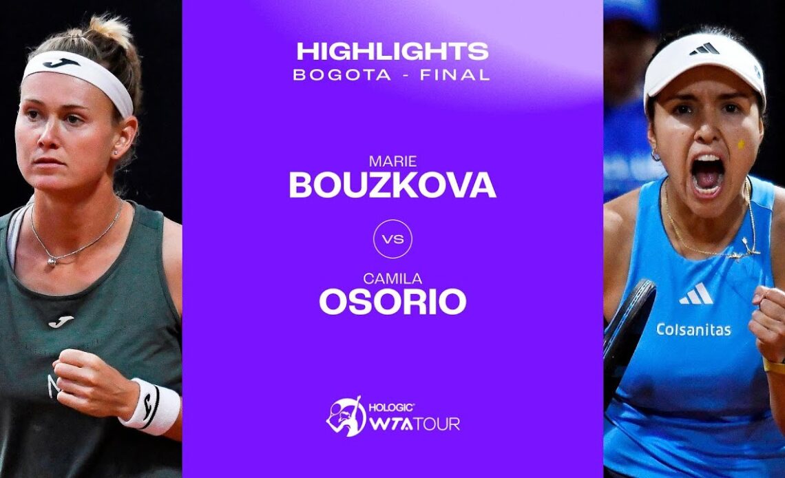 Marie Bouzkova vs. Camila Osorio | 2024 Bogota Final | WTA Match Highlights