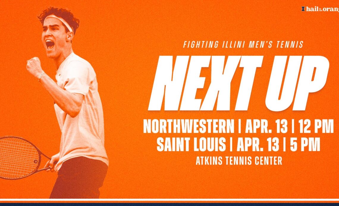 Men’s Tennis Returns Home to Host Northwestern, Saint Louis