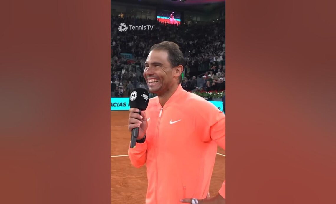 Rafael Nadal Jokes He’s Coming Back To Madrid Next Year 🤣