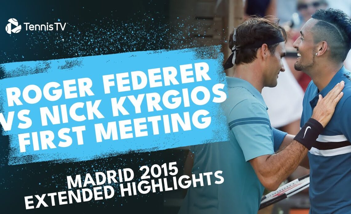 Roger Federer vs Nick Kyrgios Blockbuster First Meeting! | Madrid 2015 Extended Highlights