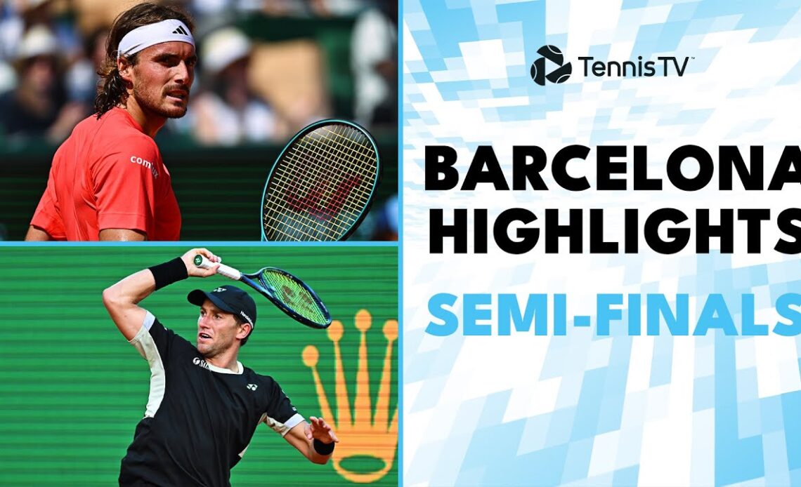 Ruud Takes On Etcheverry; Tsitsipas Plays Lajovic | Barcelona 2024 Semi-Finals Highlights
