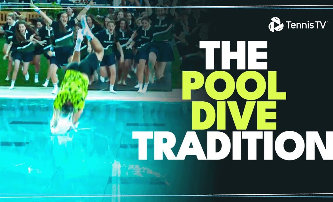 The Tradition of The Barcelona Champion Pool Dive 💦 | Barcelona 2024