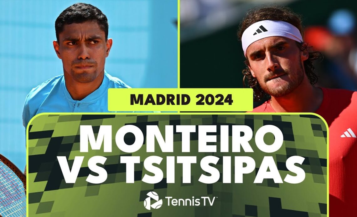 Thiago Monteiro vs Stefanos Tsitsipas Entertaining Match Highlights | Madrid 2024