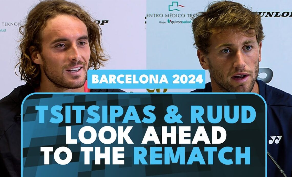 Tsitsipas & Ruud Look Ahead To Their Rematch In Barcelona...