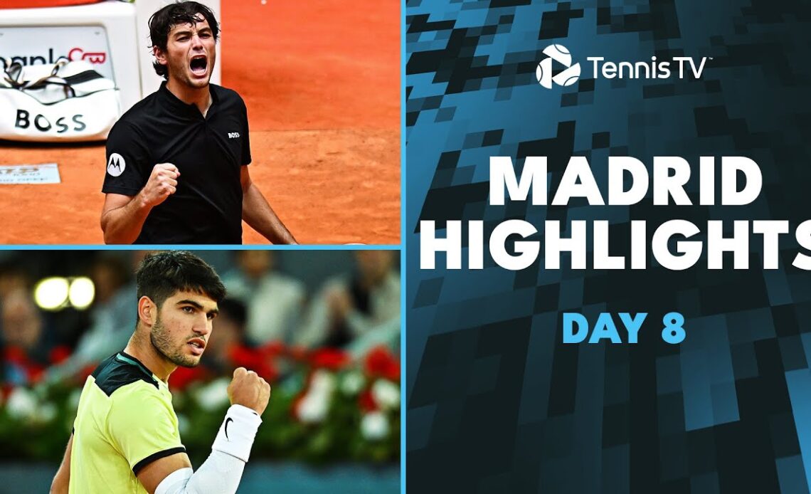 Alcaraz Battles Rublev; Fritz vs Cerundolo | Madrid 2024 Highlights Quarter-Finals Day 1