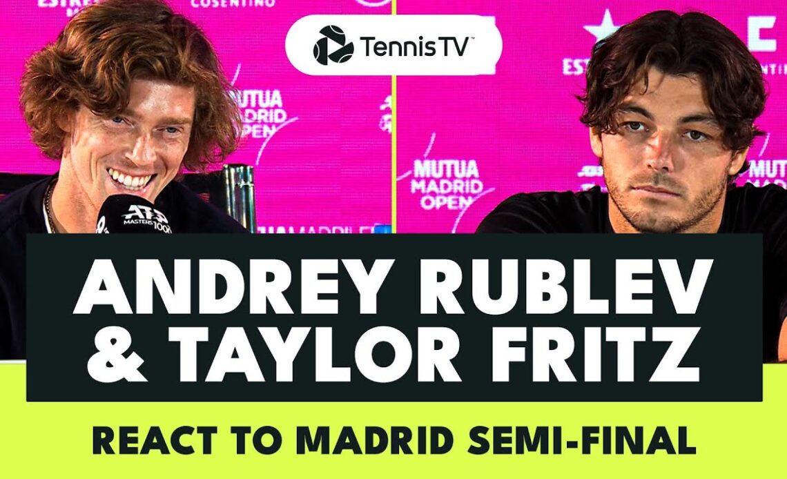 Andrey Rublev & Taylor Fritz React To Madrid 2024 Semi-Final 🗣