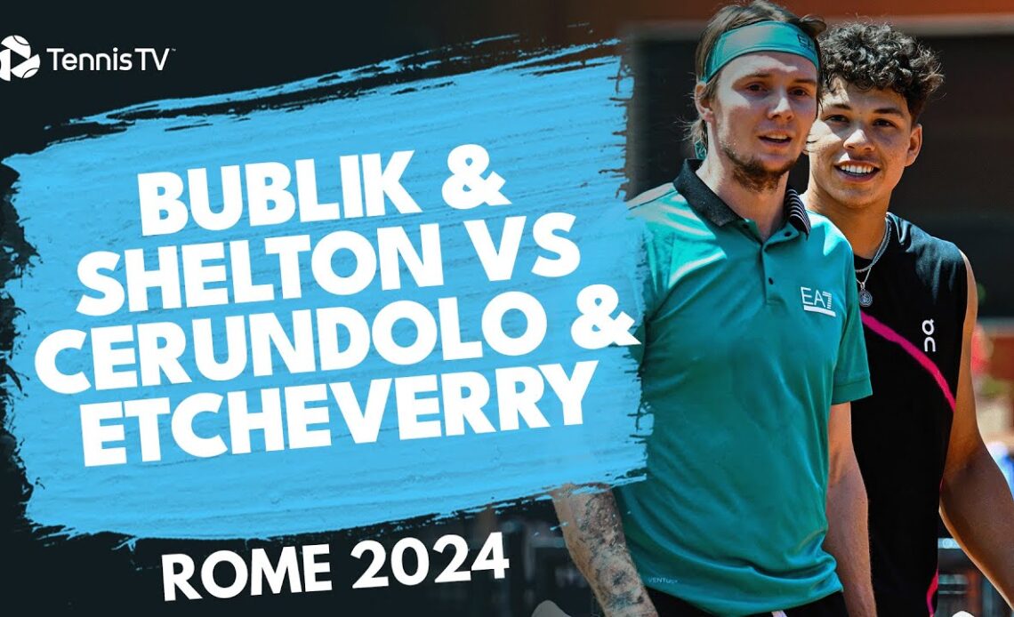 Bublik & Shelton vs Cerundolo & Etcheverry | Doubles Quarter-Final Highlights Rome 2024