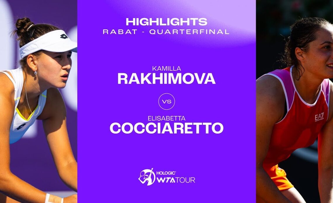 Kamilla Rakhimova vs. Elisabetta Cocciaretto | 2024 Quarterfinal | WTA Match Highlights