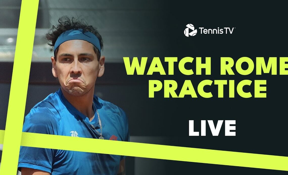 LIVE PRACTICE: Chile's Alejandro Tabilo Hits In Rome After A Dream Week So Far...