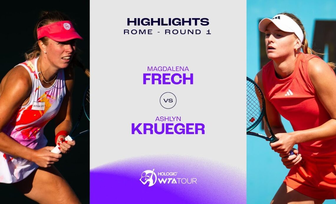Magdalena Frech vs. Ashlyn Krueger | 2024 Rome Round 1 | WTA Match Highlights