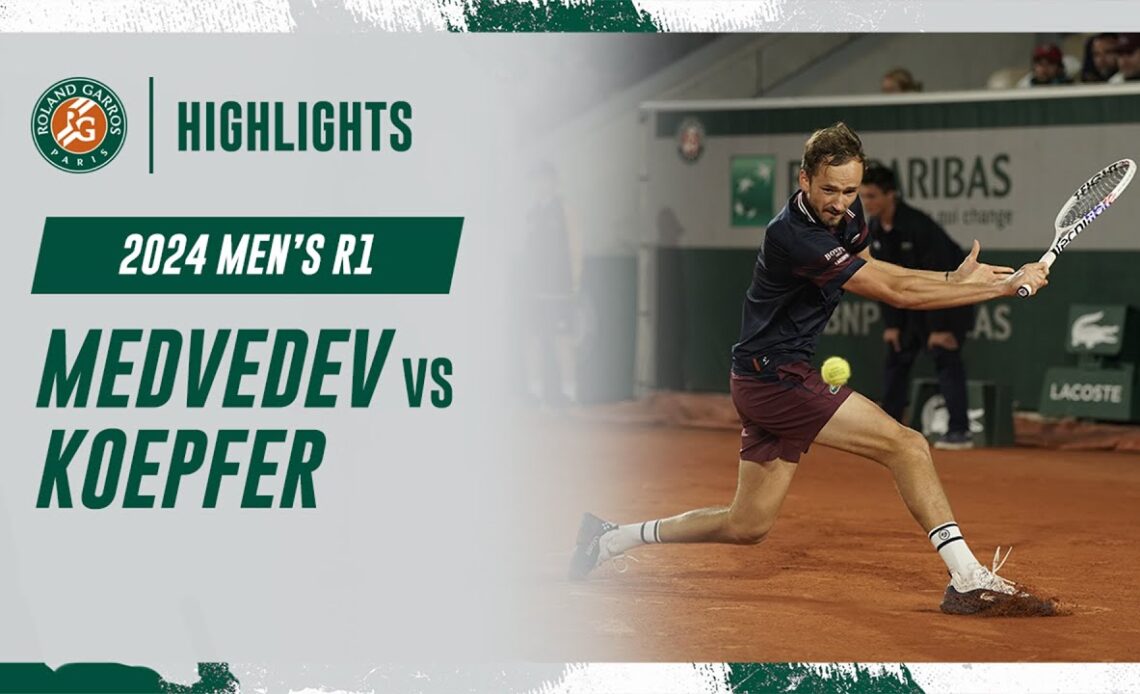 Medvedev vs Koepfer Round 1 Highlights | Roland-Garros 2024