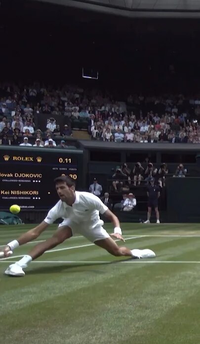 Novak Djokovic’s athleticism is something else 🤯 #Wimbledon #Shorts
